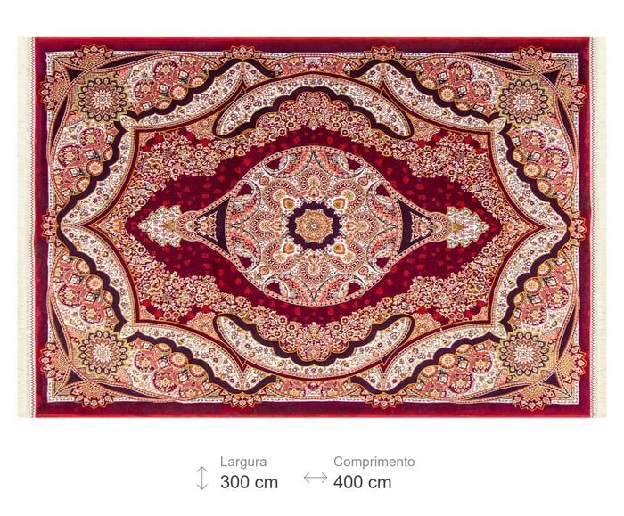 Tapete Turco Hasankeyf Vermelho e Creme image number 3