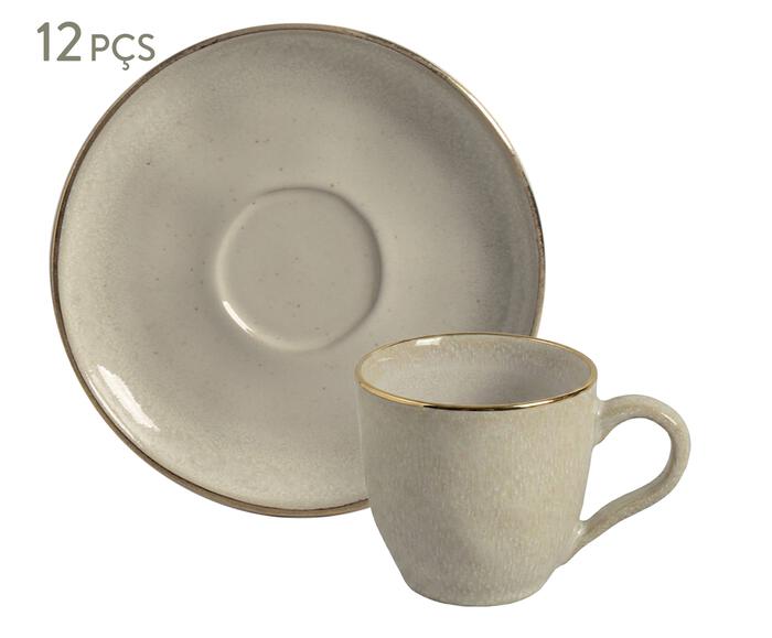 Jogo de X&iacute;cara para Caf&eacute; Bio Sol Gold Amarelo Claro - image 0
