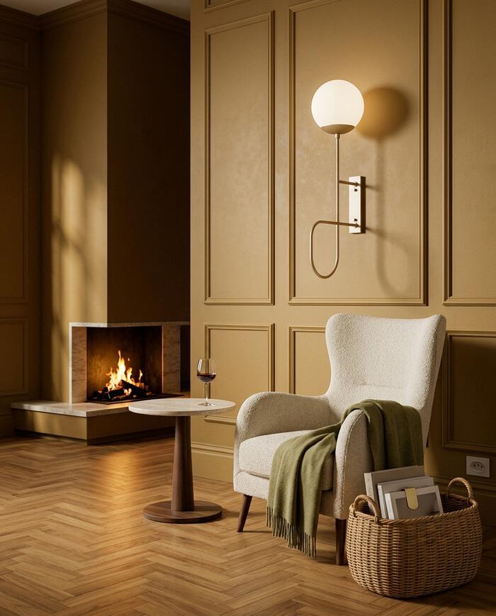 Arandela Trombone Champagne Bivolt - image 1