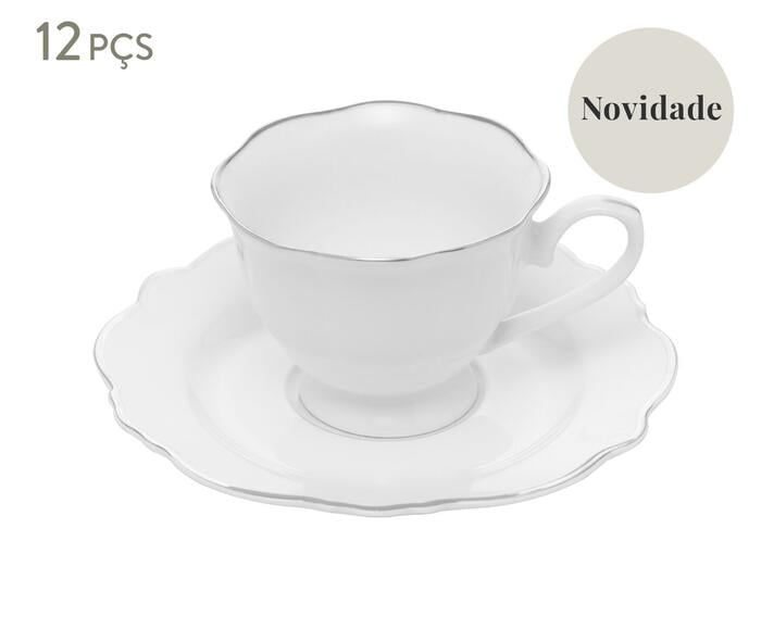 Jogo de X&iacute;caras para Ch&aacute; com Fio Prateado Maldivas - image 0