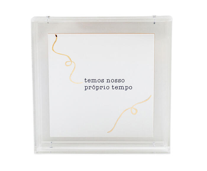 Quadro Caixa Acr&iacute;lico Nosso Tempo Branco - image 0