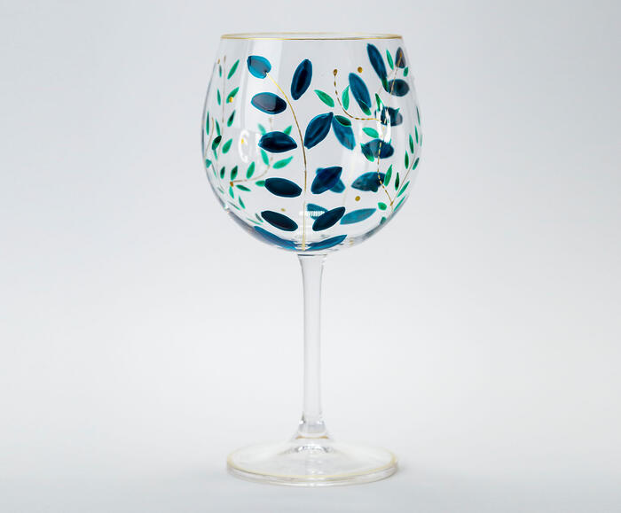 Ta&ccedil;a para Gin em Cristal Esmeralda - image 1