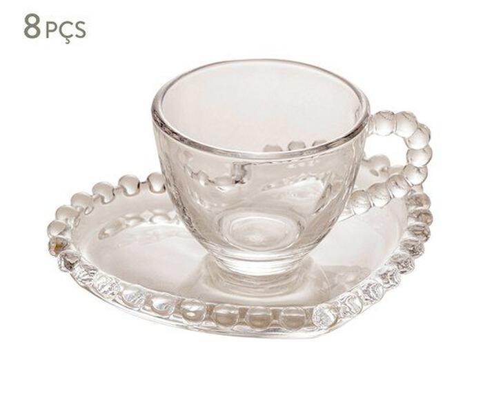 Jogo de X&iacute;caras para Caf&eacute; em Cristal Pearl - image 0