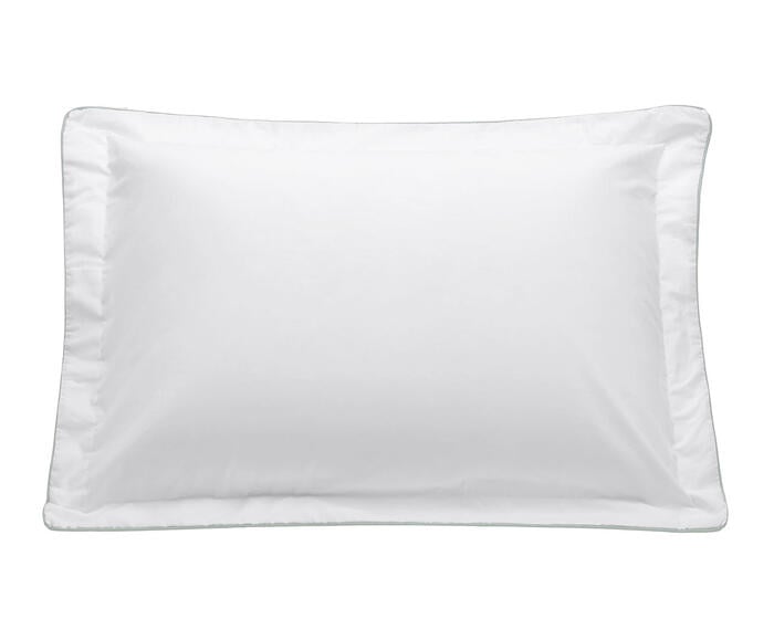 Fronha Basics em Vivo Branco e Verde Menta 200 Fios - image 0