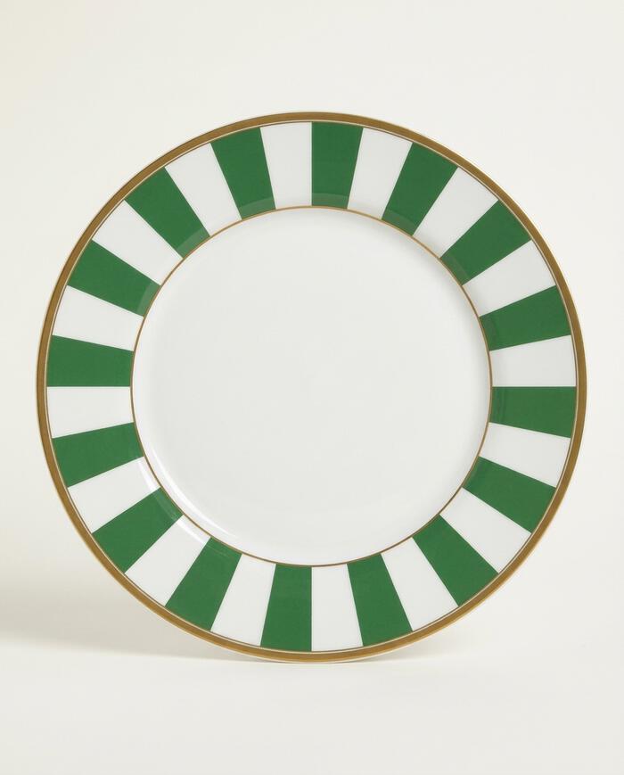 Jogo de Pratos Rasos Stripe Verde image number 0