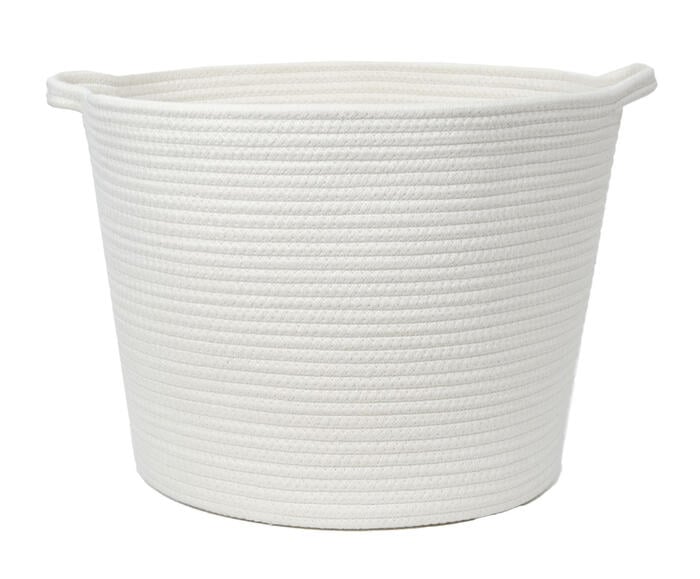 Cesta Redonda em Poli&eacute;ster Branco - image 0