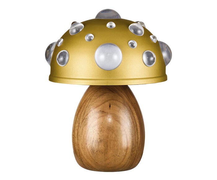 Lumin&aacute;ria Mini Cogumelo Dourado e Freij&oacute; - image 0