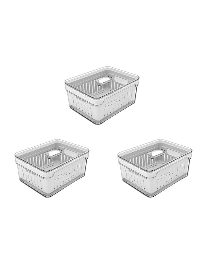 Jogo de Organizador de Geladeira Clear Fresh Transparente - image 0