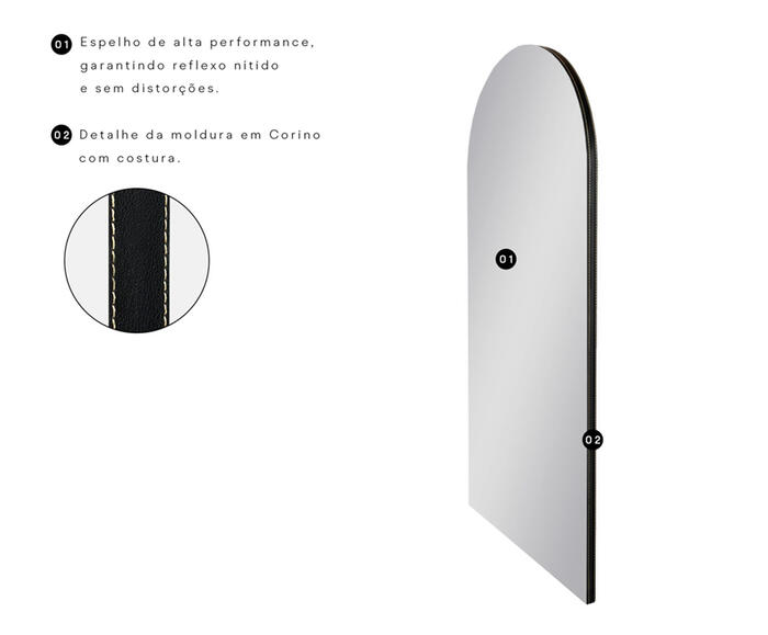 Espelho com Led Smart Marrocos Preto image number 5