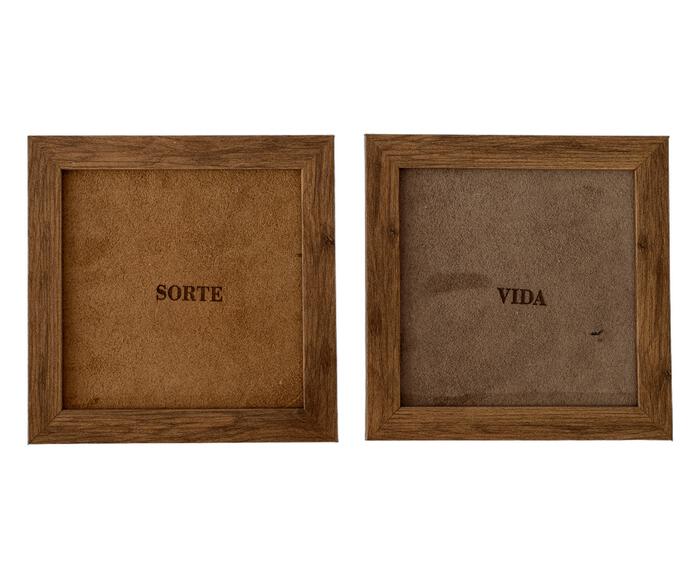 Jogo de Quadros "Sorte e Vida" Caramelo e Fendi - image 0