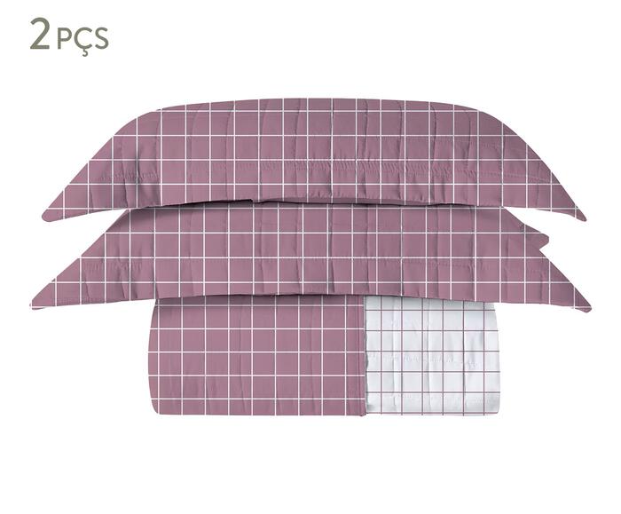 Jogo de Cobre-Leito Prime Grid Rose 200 Fios - image 0
