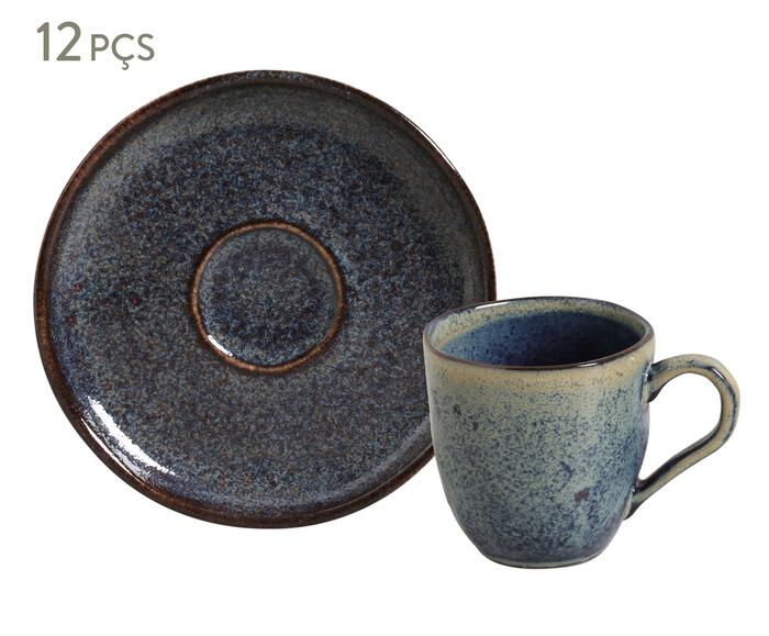 Jogo de X&iacute;caras de Caf&eacute; com Pires Bio Titanium Azul - image 0