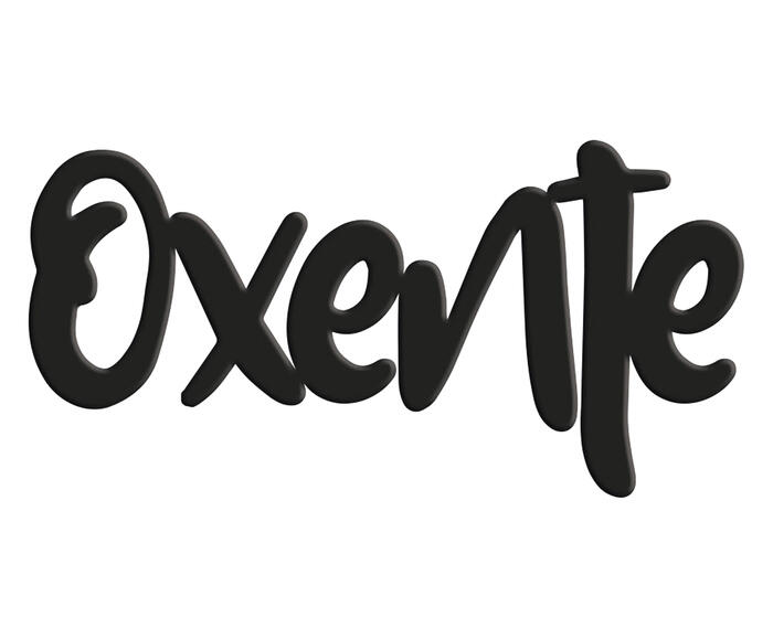 Placa de Madeira Lettering G&iacute;rias Oxente - Preta - image 0