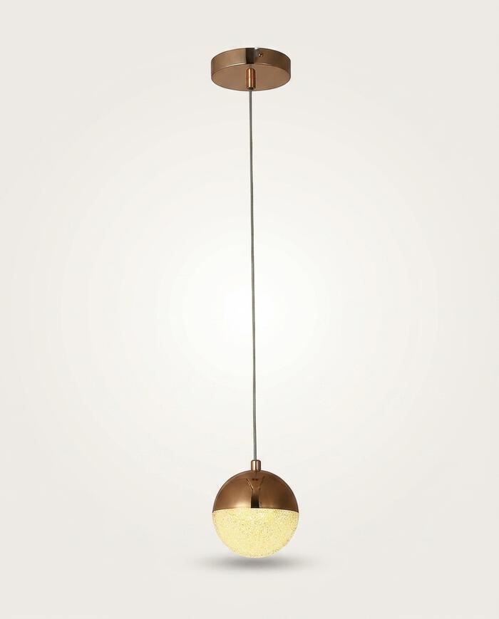 Pendente 6W Media Luna Cobre e Transparente - image 1