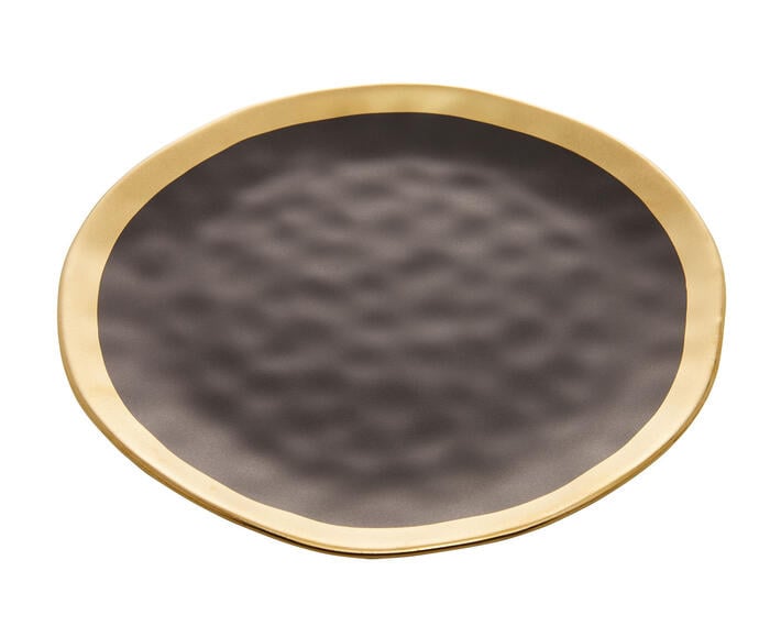 Prato para Sobremesa Dubai Preto e Dourado image number 6