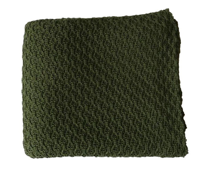 Manta Tramado Verde Musgo - image 0