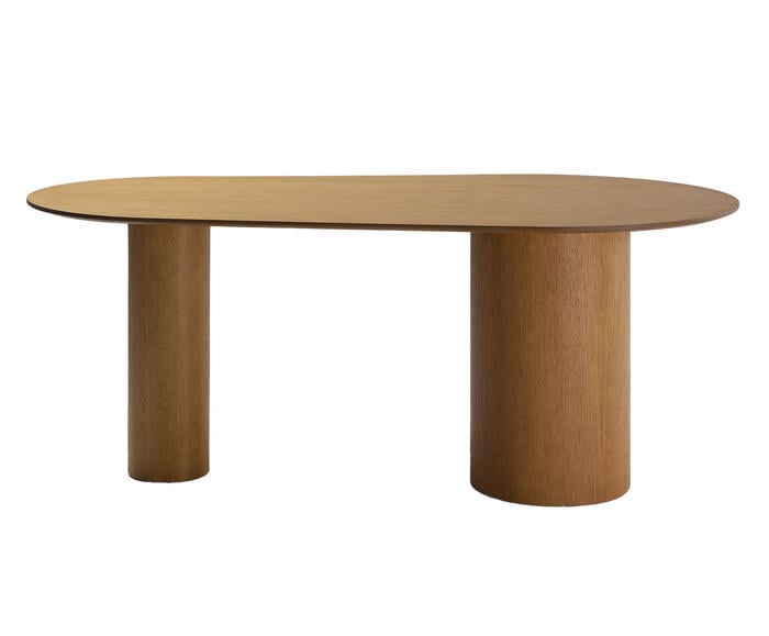 Mesa com Tampo Oval Pinh&atilde;o Mel - image 0