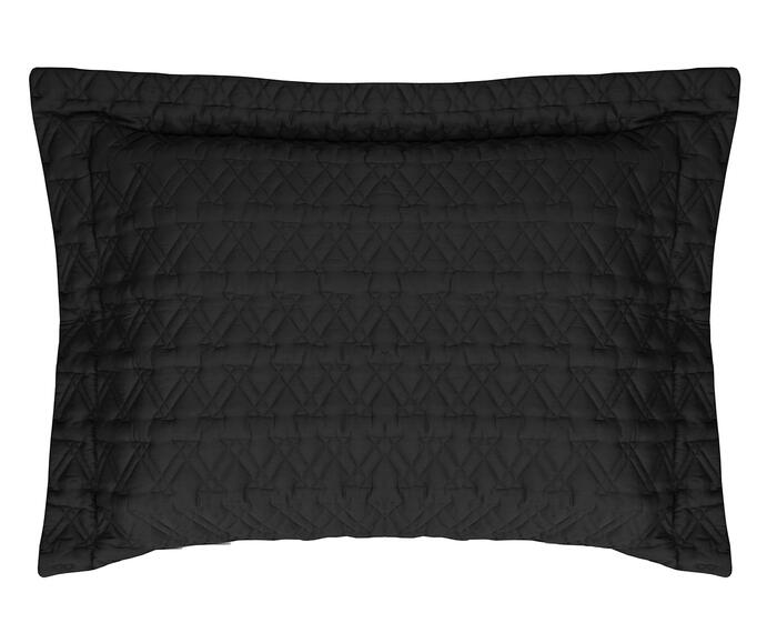 Porta-Travesseiro Acetinado St. Germain Preto 300 Fios - image 0