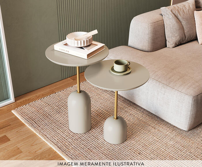 Conjunto Mesa de Canto Bolsano Fendy - image 1