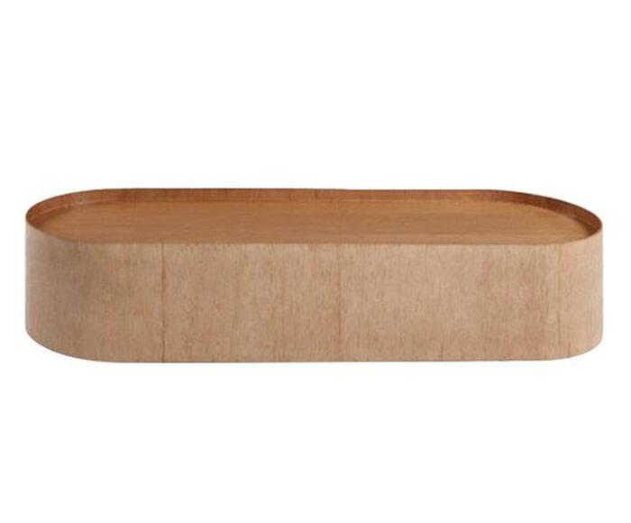Mesa de Centro Oval Laminado Debora - Castanho - image 0