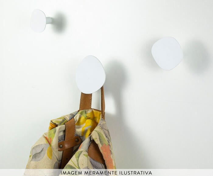 Jogo Cabideiro Guaratiba de A&ccedil;o Org&acirc;nico Branco - image 1
