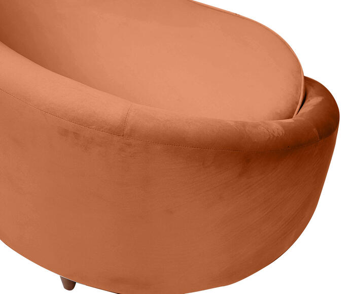 Sof&aacute; em Veludo Jayne com P&eacute;s em Madeira Terracota image number 9