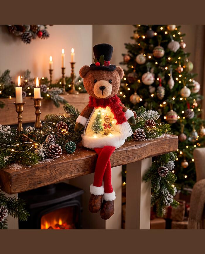 Urso Natalino com Luz Menina image number 1