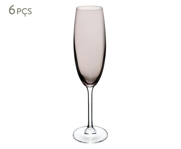 Jogo de Ta&ccedil;as para Champagne em Cristal Gastro Fum&ecirc; - image 0