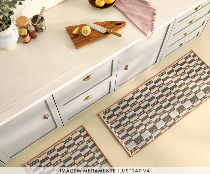 Jogo de Tapetes de Cozinha Vivazzi - 3 P&ccedil;s - image 1