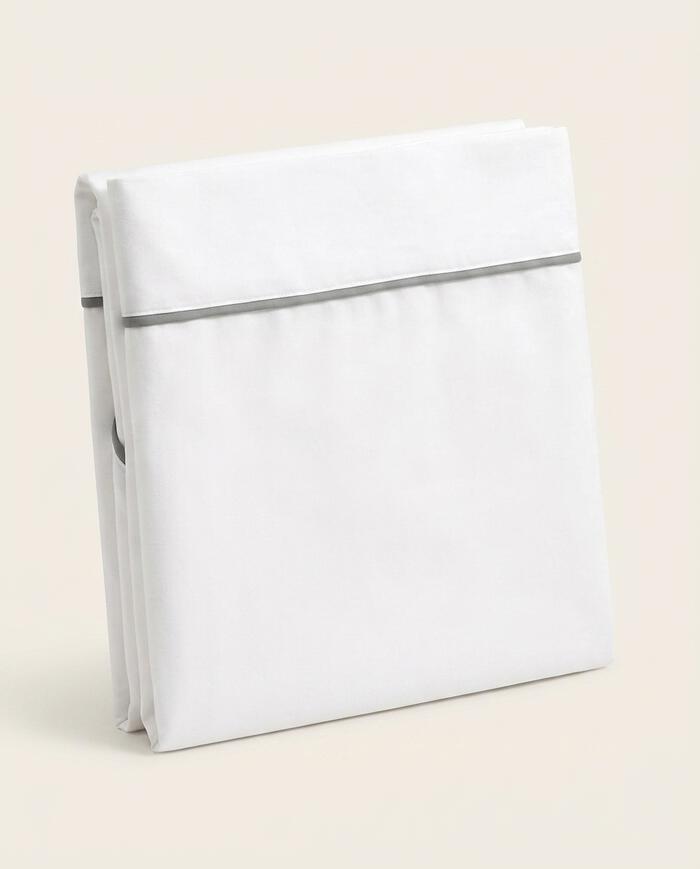 Len&ccedil;ol Superior Basics em Vivo Branco e Cinza 200 Fios image number 9