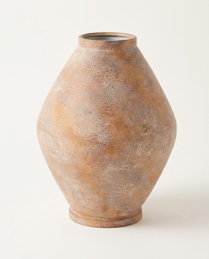 Vaso Farto em Metal Rosa - image 1