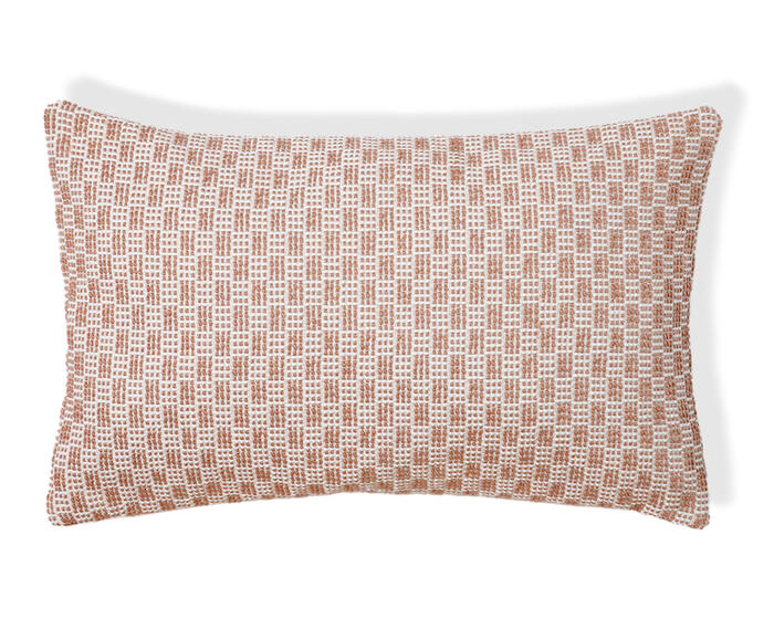 Capa de Almofada Retangular Xadrez Tran&ccedil;ado Rose - image 0