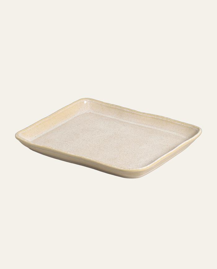 Travessa Retangular Org&acirc;nico Eco Stone Latte Ll Cru - image 1