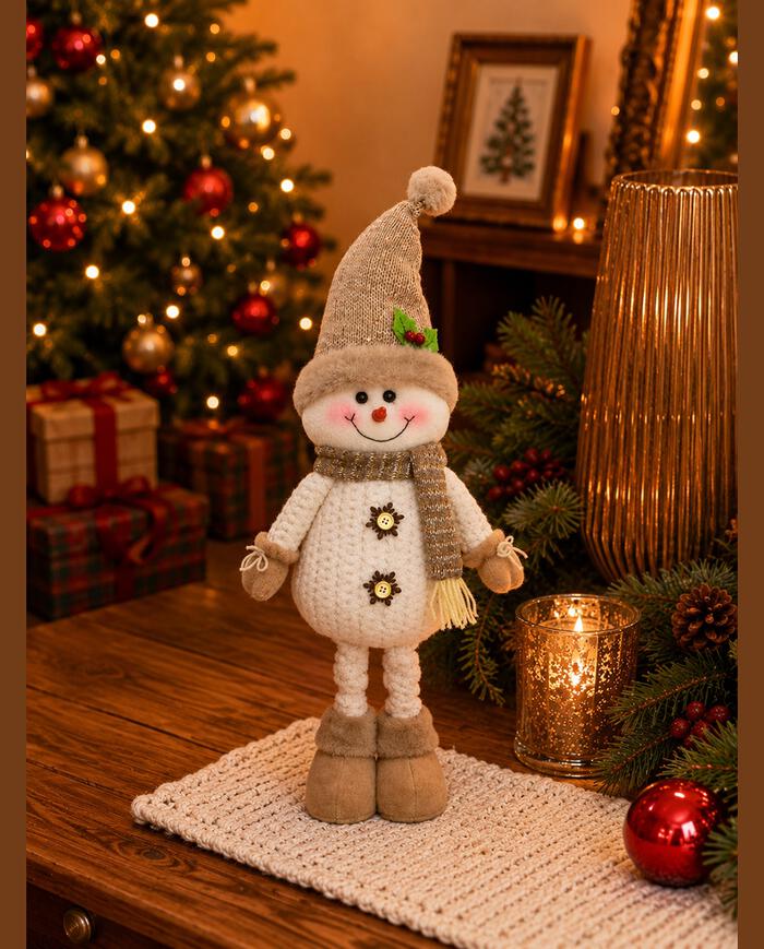 Boneco de Neve Gorro La&ccedil;o Champanhe image number 1