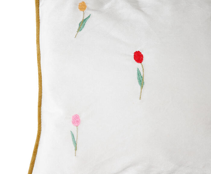 Capa de Almofada Bordada com Vivo Beatriz Off White image number 5