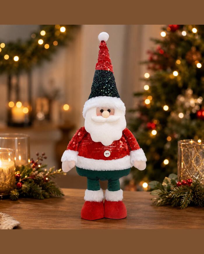 Papai Noel Decorativo em P&eacute; Caso Vermelho image number 1