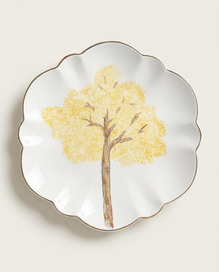 Jogo de Prato Raso com Filete Ouro Ype Amarelo - image 1
