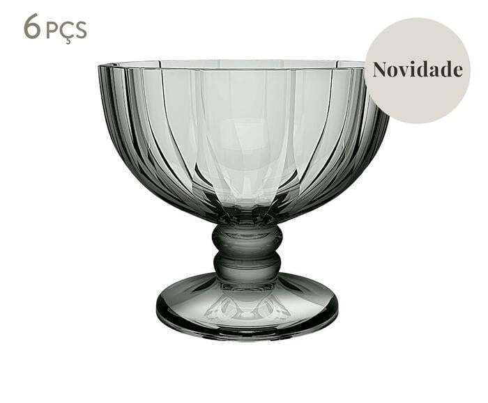 Jogo de Ta&ccedil;as para Sobremesa Refinatto Fum&ecirc; - image 0