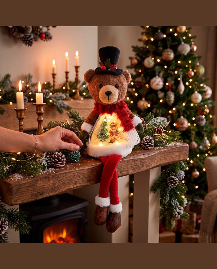 Urso Natalino com Luz Menina image number 2