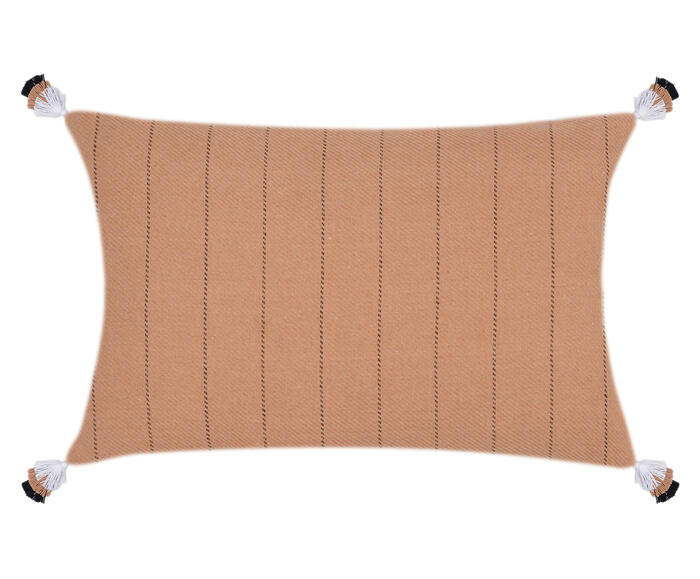 Capa de Almofada com Tassel Tribo Bege e Branca - image 0