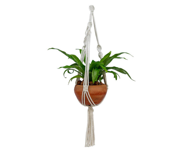 Hanger em Macram&ecirc; Basic Cru - image 0