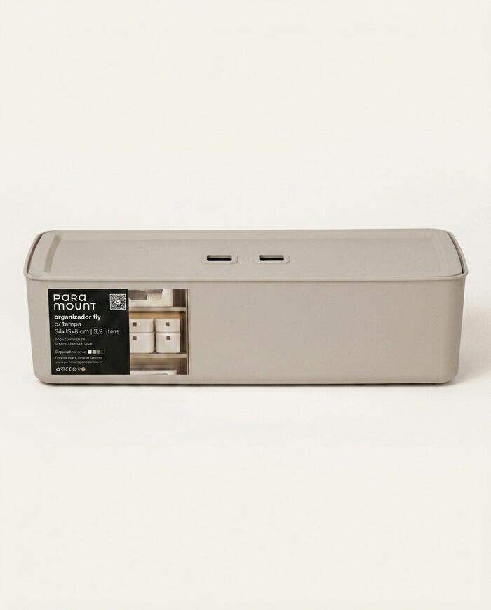Organizador com Tampa Fly Creme - image 1