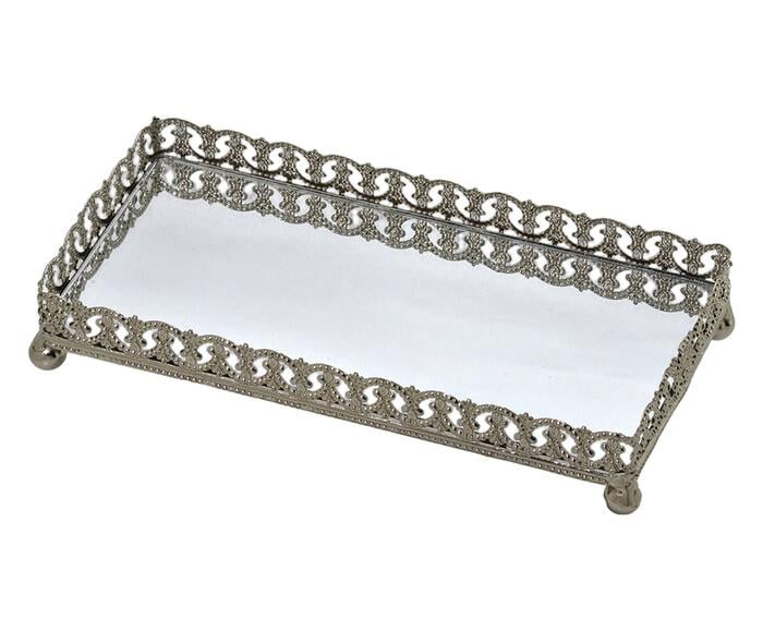 Bandeja Decorativa Ornare Prateado - image 0