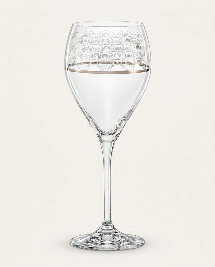 Jogo de Ta&ccedil;as para Vinho Rings Pantografada em Cristal - image 0