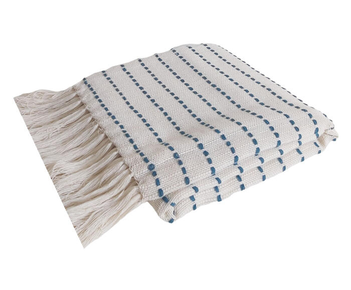 Manta Marselle - Off White e Azul - image 0