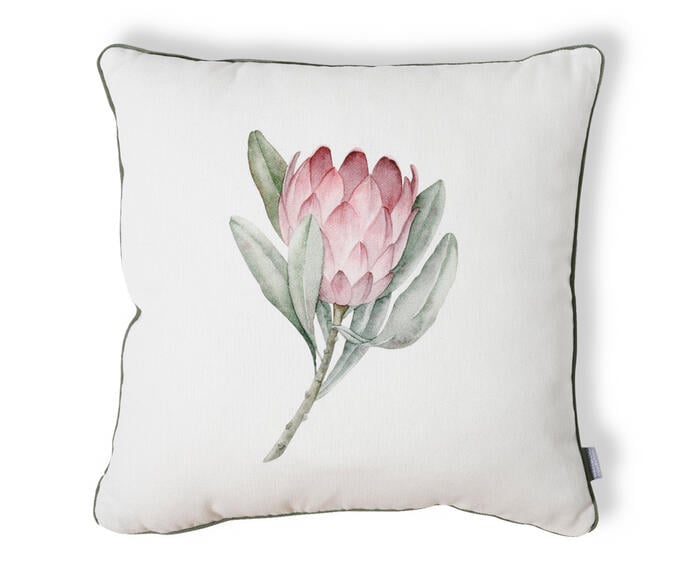 Capa de Almofada Estampada com Cordon&ecirc; Protea Off-White - image 0