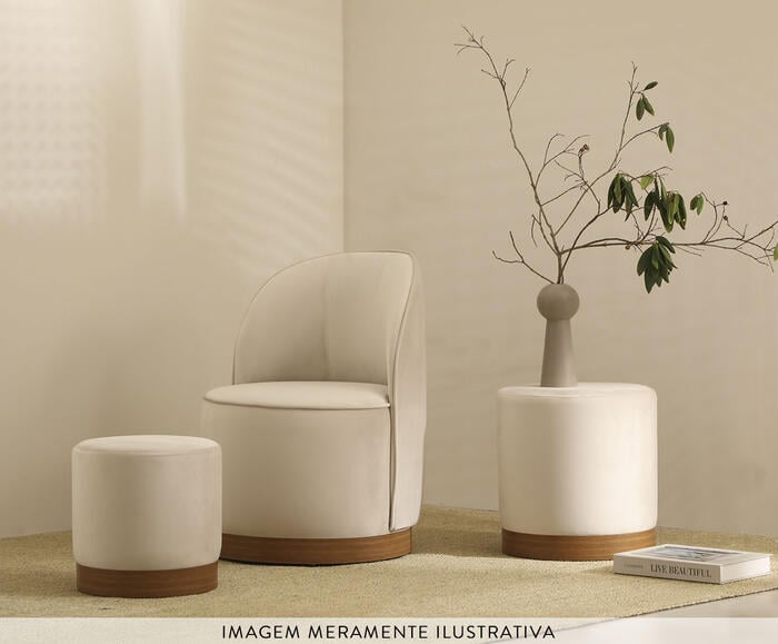Poltrona em Veludo Harlow Cobre - image 1