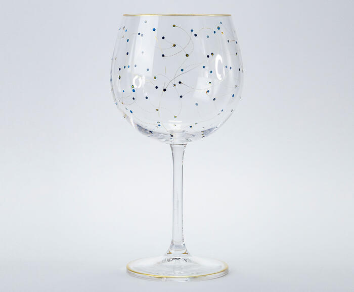 Ta&ccedil;a para Gin em Cristal Blue Leave image number 2