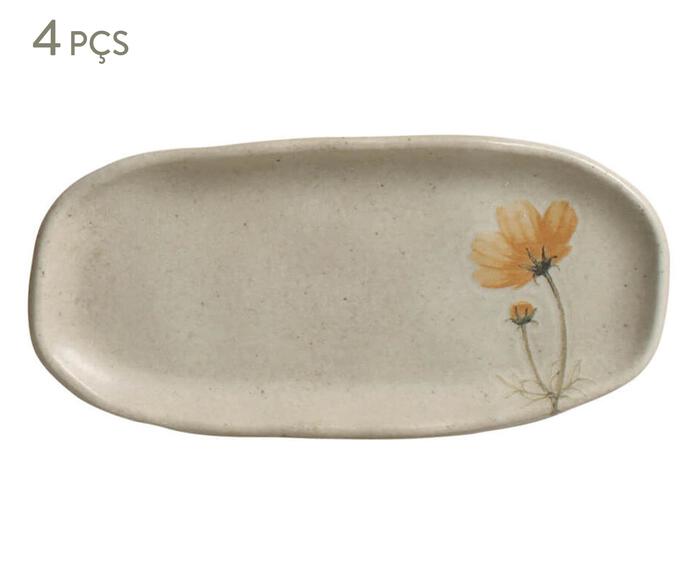 Jogo de Travessas Oval Rasa Mini Campestre Floral - image 0