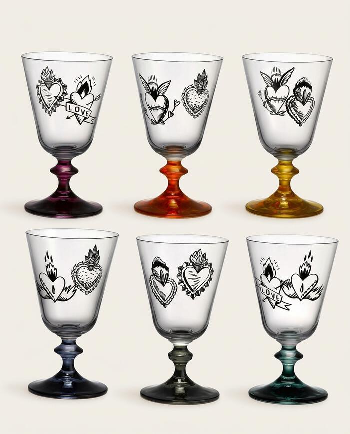 Jogo de Ta&ccedil;as para Vinho Hard Heart em Cristal Ecol&oacute;gico Sortido image number 4